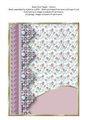 Blank Card Topper - Style 6 - 2