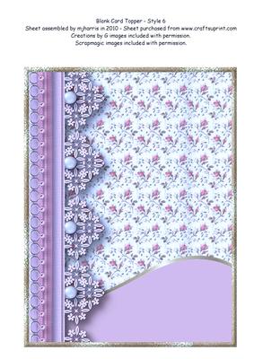 Blank Card Topper - Style 6 - 3