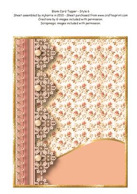 Blank Card Topper - Style 6 - 5