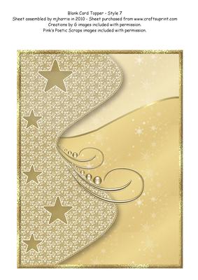 Blank Card Topper - Style 7 - 1