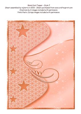 Blank Card Topper - Style 7 - 2