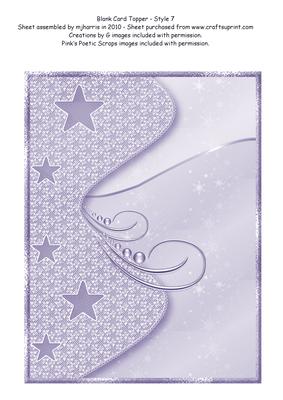 Blank Card Topper - Style 7 - 7
