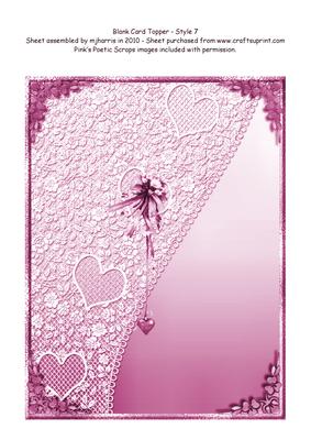 Blank Card Topper - Style 8 - 2