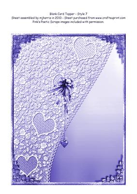 Blank Card Topper - Style 8 - 5