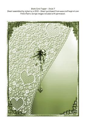 Blank Card Topper - Style 8 - 8