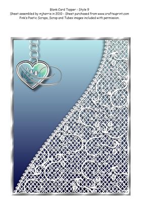 Blank Card Topper - Style 9 - 1