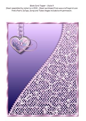 Blank Card Topper - Style 9 - 2