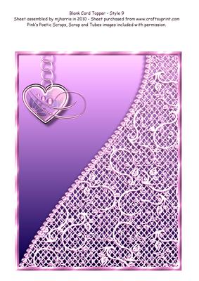 Blank Card Topper - Style 9 - 3