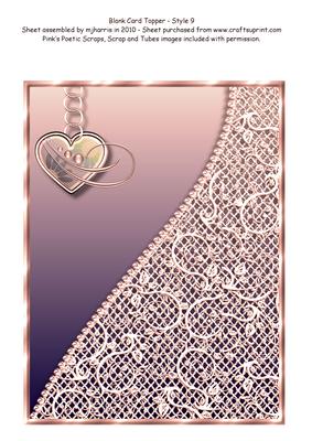 Blank Card Topper - Style 9 - 4