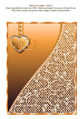 Blank Card Topper - Style 9 - 5
