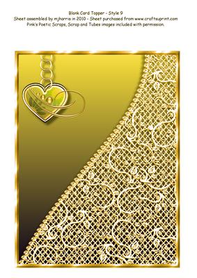 Blank Card Topper - Style 9 - 6
