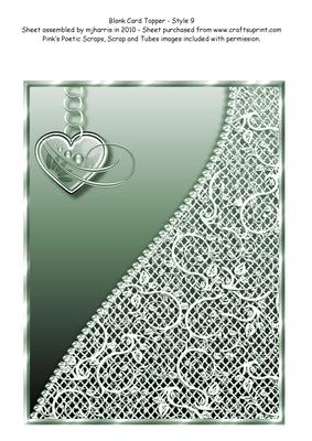 Blank Card Topper - Style 9 - 8