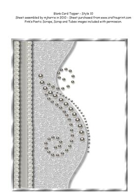 Blank Card Topper - Style 10 - 1
