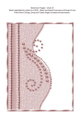 Blank Card Topper - Style 10 - 2