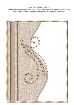 Blank Card Topper - Style 10 - 3