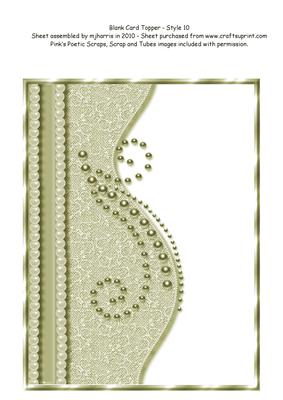 Blank Card Topper - Style 10 - 4