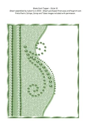 Blank Card Topper - Style 10 - 5
