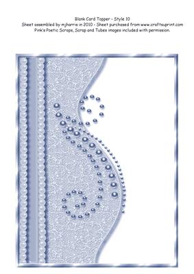 Blank Card Topper - Style 10 - 7