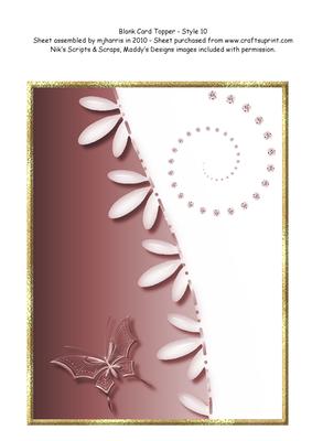 Blank Card Topper - Style 11 - 1
