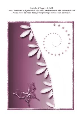 Blank Card Topper - Style 11 - 2