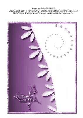 Blank Card Topper - Style 11 - 3