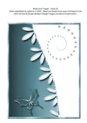 Blank Card Topper - Style 11 - 6