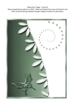 Blank Card Topper - Style 11 - 7