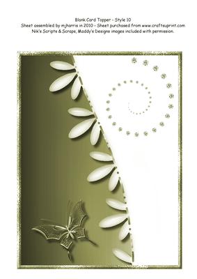 Blank Card Topper - Style 11 - 8
