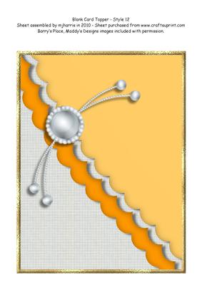 Blank Card Topper - Style 12 - 1