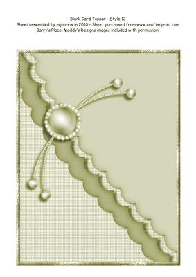 Blank Card Topper - Style 12 - 3