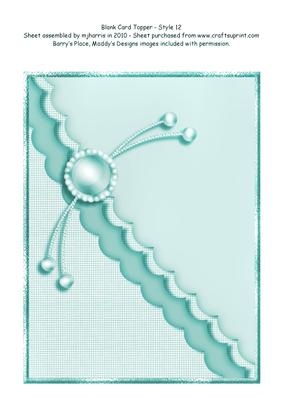 Blank Card Topper - Style 12 - 7