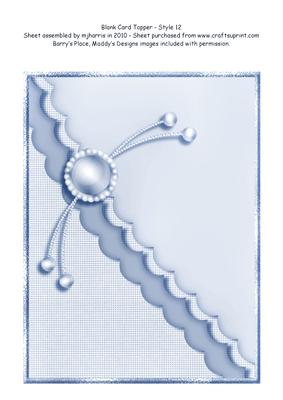 Blank Card Topper - Style 12 - 8