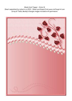 Blank Card Topper - Style 14 - 1