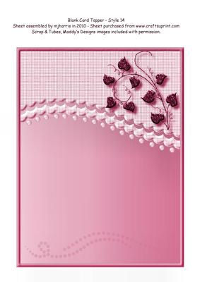 Blank Card Topper - Style 14 - 2