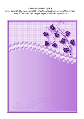 Blank Card Topper - Style 14 - 4