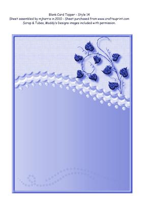 Blank Card Topper - Style 14 - 5