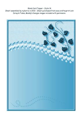 Blank Card Topper - Style 14 - 6