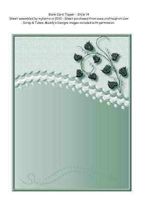 Blank Card Topper - Style 14 - 7