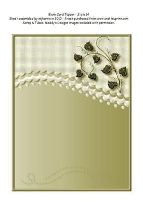 Blank Card Topper - Style 14 - 8