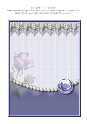 Blank Card Topper - Style 15 - 1