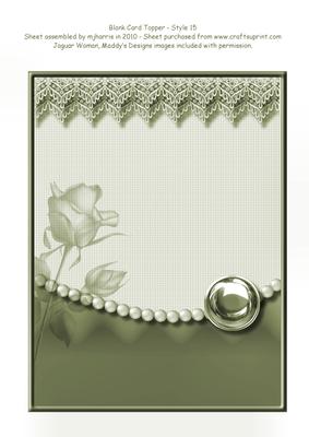 Blank Card Topper - Style 15 - 3