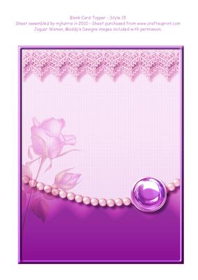Blank Card Topper - Style 15 - 4