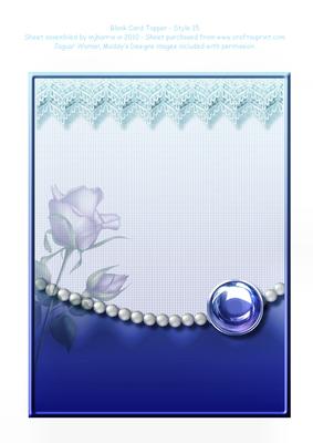 Blank Card Topper - Style 15 - 7