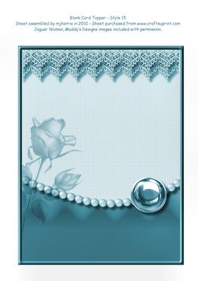 Blank Card Topper - Style 15 - 8