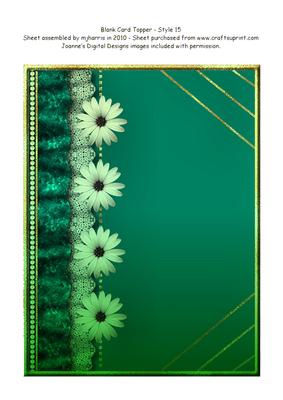 Blank Card Topper - Style 16 - 2