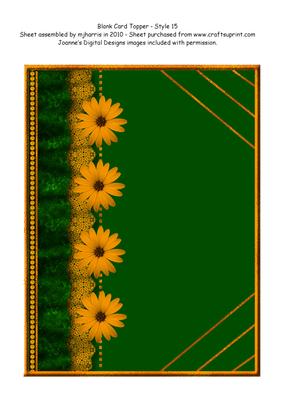 Blank Card Topper - Style 16 - 6