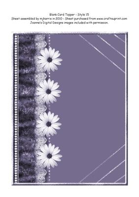 Blank Card Topper - Style 16 - 7