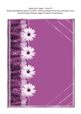 Blank Card Topper - Style 16 - 8
