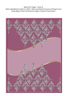 Blank Card Topper - Style 17 - 1