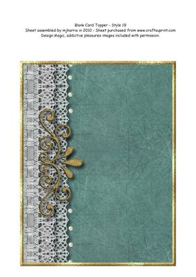 Blank Card Topper - Style 19 - 1